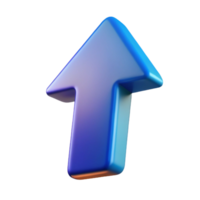 pristine dreamy creative A stylized, abstract arrow pointing upwards with Transparent Background 4K png