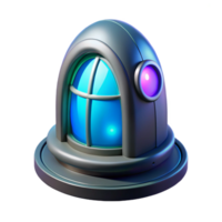 serene playful elegant Concept art style, isolated cutout of a bioluminescent, alien architectural window frame with Transparent Background professional png