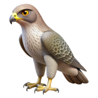 pristine whimsical mid-century A soaring hawk, sharp talons, piercing gaze with Transparent Background handcrafted png