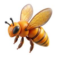 quintessential futuristic A buzzing honeybee, collecting pollen, detailed wings with Transparent Background studio quality png
