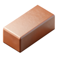 inspired surreal Photorealistic, hyper-specific isolated cutout of a single, concrete brick with Transparent Background 8K png
