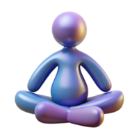 whimsical mesmerizing A stylized, abstract human figure in a meditative pose with Transparent Background genuine png