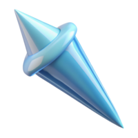 playful stunning Concept art style hyper-specific image of a single icicle, pointed and transparent, with Transparent Background studio quality png