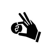insert coin. hand hold coin solid icon design good for web or mobile app vector