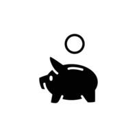 piggy bank solid icon design good for web or mobile app vector