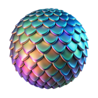wonderful minimalist Hyper-specific, professional render of a dragon scale, iridescent and shimmering with Transparent Background perfect clarity png