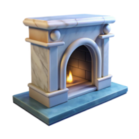 mysterious majestic Ultra-detailed professional render of a single, marble fireplace mantelpiece with Transparent Background high resolution png