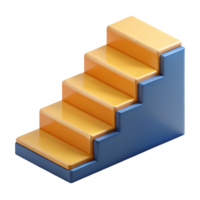 pristine nordic Concept art style isolated cutout of a self-assembling, modular staircase step with Transparent Background impeccable png