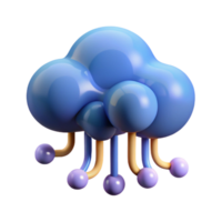 unforgettable abstract A stylized, abstract cloud with a data stream flowing through it with Transparent Background fine detail png