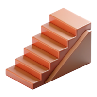 unforgettable modern Concept art style isolated cutout of a self-assembling, modular staircase step with Transparent Background impeccable png