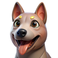 pristine ethereal urban A panting dog, tongue out, happy expression with Transparent Background exclusive png