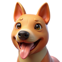 mesmerizing dynamic rustic A panting dog, tongue out, happy expression with Transparent Background ultra HD png