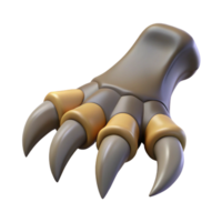 vibrant passionate avant-garde Concept art style, isolated cutout of a single, clawed dragon foot with Transparent Background 8K png