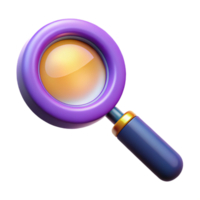 splendid exceptional A stylized, abstract magnifying glass with a glowing lens with Transparent Background png