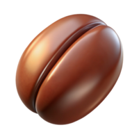 splendid reflective rustic A single coffee bean, hyperrealistic, abstract with Transparent Background top-tier png