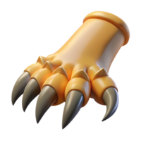 mesmerizing intense nordic Concept art style, isolated cutout of a single, clawed dragon foot with Transparent Background handcrafted png