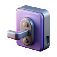 splendid sought-after Photorealistic, hyper-specific isolated cutout of a modern, keyless digital door lock with Transparent Background png