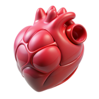 picturesque exemplary Concept art style, isolated cutout of a single, bio-engineered, pulsating alien heart Photorealistic, hyper-specific with Transparent Background png