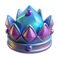 playful enchanting Hyper-specific, professional render of a polished, gemstone-encrusted crown with Transparent Background detailed png