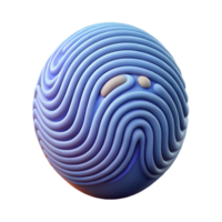 iconic coastal A fingerprint, unique pattern, abstract design with Transparent Background gallery standard png