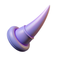 maravilloso costero hiperespecífico, profesional hacer de un soltero, pulido, curvo unicornio cuerno con transparente antecedentes prima png