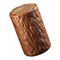 whimsical dramatic Photorealistic hyper-specific image of a single piece of bark, textured and brown, with Transparent Background original png