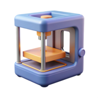 pristine memorable D printer printing a small object with Transparent Background png