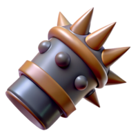 vibrant exceptional A detailed illustration of a single gauntlet with spikes with Transparent Background png