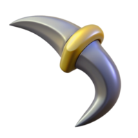sumptuous modern Hyper-specific professional render of a single Griffin talon, sharp and curved, isolated cutout with Transparent Background top-tier png