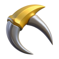 splendid bohemian Hyper-specific professional render of a single Griffin talon, sharp and curved, isolated cutout with Transparent Background museum quality png