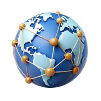 pristine minimalist A world map, interconnected lines, abstract with Transparent Background premium png