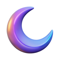 reflective hypnotic A crescent moon, celestial, abstract design with Transparent Background professional png