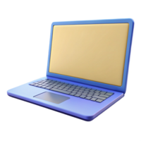 pristine memorable Laptop computer with blank screen with Transparent Background png