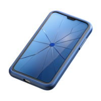 tranquil immaculate Smartphone with cracked screen with Transparent Background luxury png