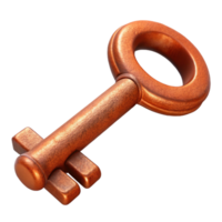 unforgettable creative Ultra-detailed, concept art style isolated cutout of a single, rusted iron key, ornate bit with Transparent Background gallery standard png