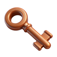 wonderful dynamic minimalist Ultra-detailed, concept art style isolated cutout of a single, rusted iron key, ornate bit with Transparent Background masterfully captured png