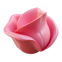 esplêndido surreal profissional render hiperespecífico imagem do uma solteiro flor pétala, rosa, rosa, com transparente fundo afiado png