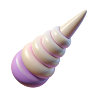 sumptuous memorable Hyper-specific, isolated cutout of a single, unicorn horn, spiraled, pearly white with Transparent Background png