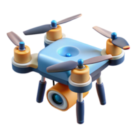 vibrant creative Drone with camera attached with Transparent Background premium png