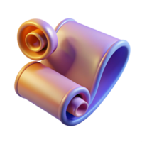 immaculate elegant A scroll, unfurled, abstract illustration with Transparent Background ultra HD png