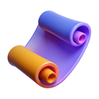 reflective majestic A scroll, unfurled, abstract illustration with Transparent Background impeccable png