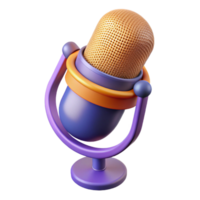 striking bold minimalist Microphone with pop filter with Transparent Background high quality png