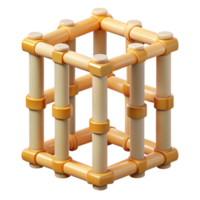unparalleled bohemian Bamboo building frame element, with Transparent Background top-tier png