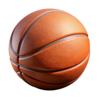sumptuous celebrated Photorealistic, isolated cutout of a basketball with realistic texture and visible seams with Transparent Background png