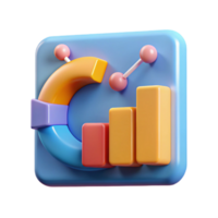 hypnotic gothic Big data analytics chart icon with Transparent Background handcrafted png