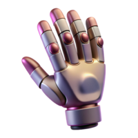 timeless geometric Professional render, photorealistic, isolated cutout of a single, advanced cybernetic prosthetic hand Hyper-specific with Transparent Background authentic png