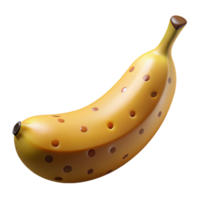 striking tranquil bohemian Ultra-detailed photorealistic isolated cutout of a ripe banana with brown spots with Transparent Background masterfully captured png
