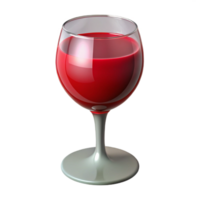 magnífico codiciado fotorrealista, aislado separar de un vaso de rojo vino con visible reflexiones con transparente antecedentes png