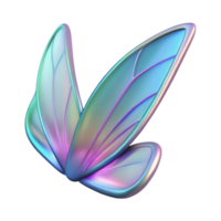 sumptuous quintessential Hyper-specific, isolated cutout of a single, fairy wing, iridescent, delicate veins with Transparent Background png