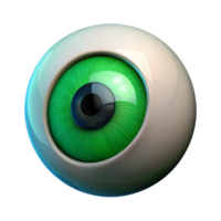 timeless futuristic A human eye, iris a vibrant green with Transparent Background elite png